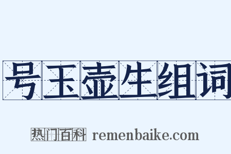 号玉壶生组词是什么意思的图片